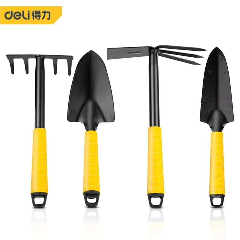 Deli Gardening Tool Sets Shovel Hoe Harrow 4 In 1 With Pp Coated Handle