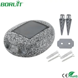BORUiT – lampe solaire imperméable en Imitation de pierre, luminaire décoratif de paysage de galets, idéal pour un jardin ou une pelouse 