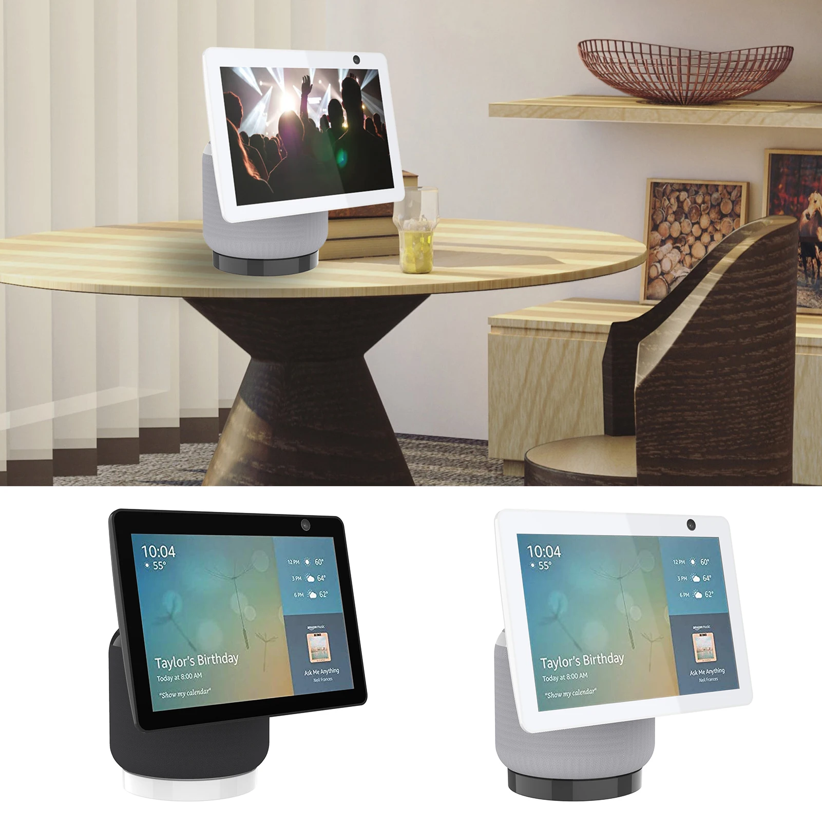 Per Echo Show Altoparlante Supporto Da Tavolo Cavo Di Alimentazione Multifunzione Altoparlante Supporto Da Tavolo Per Echo Show 10A Generazione