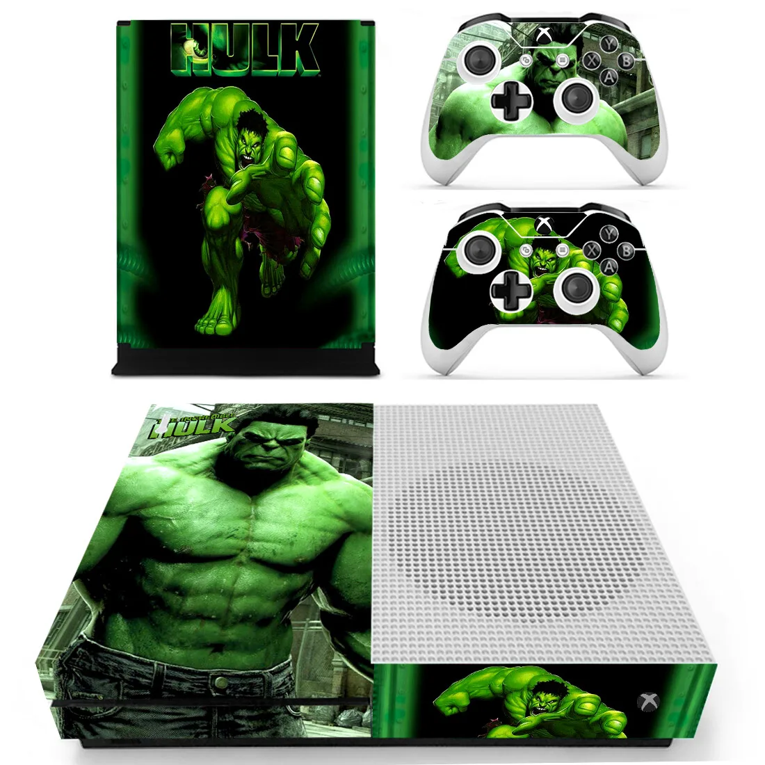 Наклейки Халк для Xbox One S виниловые наклейки для кожи наклейки Pegatinas для Xbox one Slim консоли и два контроллера кожи