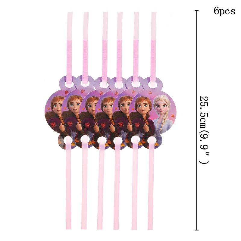 Замороженные 2 Детские принадлежности для вечеринки на день рождения одноразовая посуда бумажный стаканчик, тарелка, соломинка, вечерние украшения