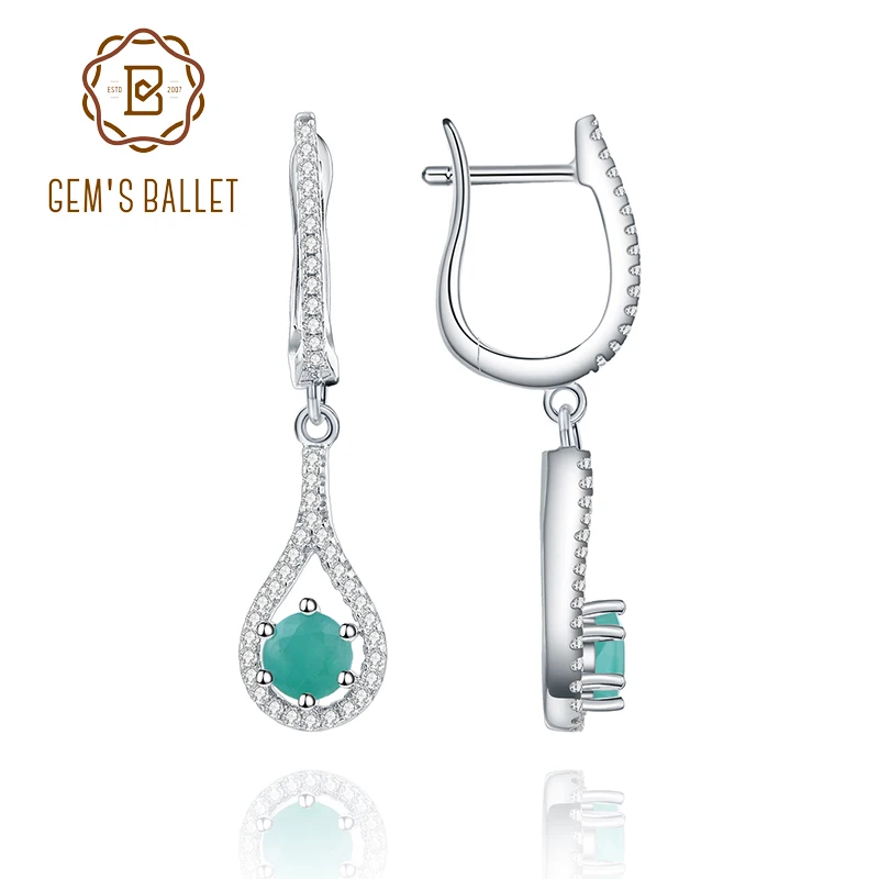 Женские серьги GEM'S BALLET из стерлингового серебра 925 пробы натуральный круглый