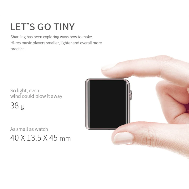 SHANLING M0 ES9218P 384 kHz Bluetooth AptX LDAC DSD MP3 DAC Type-C Mini Portable Music Player Hi-Res Audio