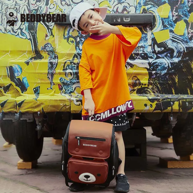 

School Season BEDDYBEAR Kindergarten 1-3 Grade Schoolbag for Elementary School Students Cartoon Children Shoulder School Bag 3-1