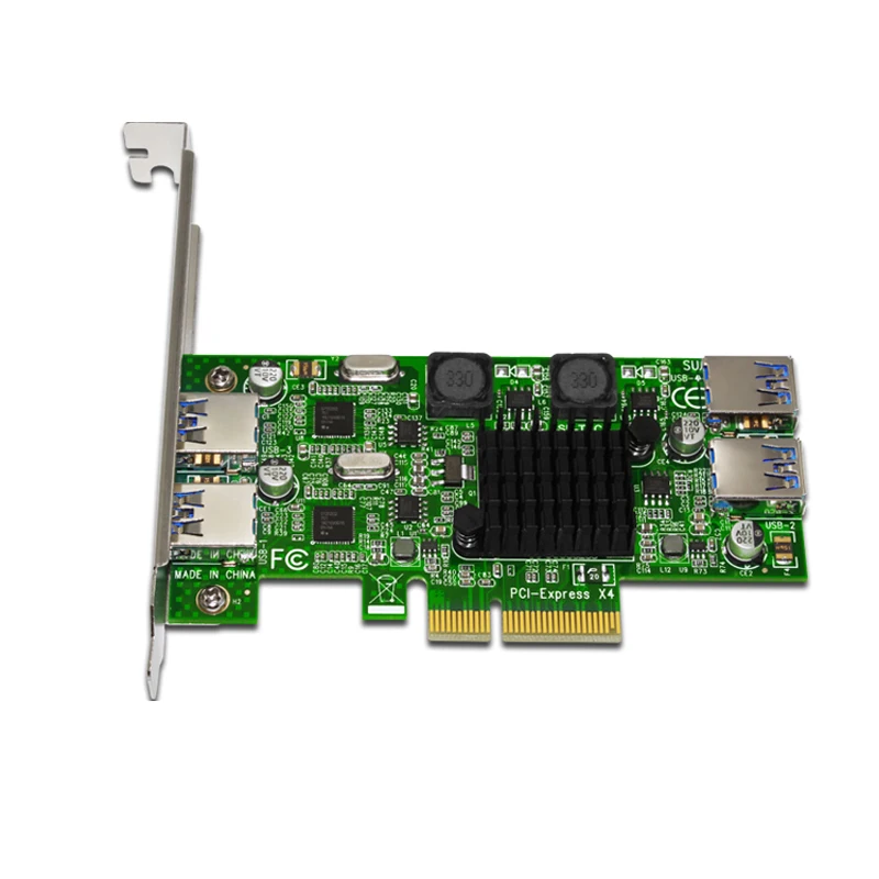 USB 3,0 PCI-E карта 4 порта USB3.0 5 Гбит/с двухканальный PCI-E к USB 3,0 карта расширения адаптер для настольного компьютера Compontens