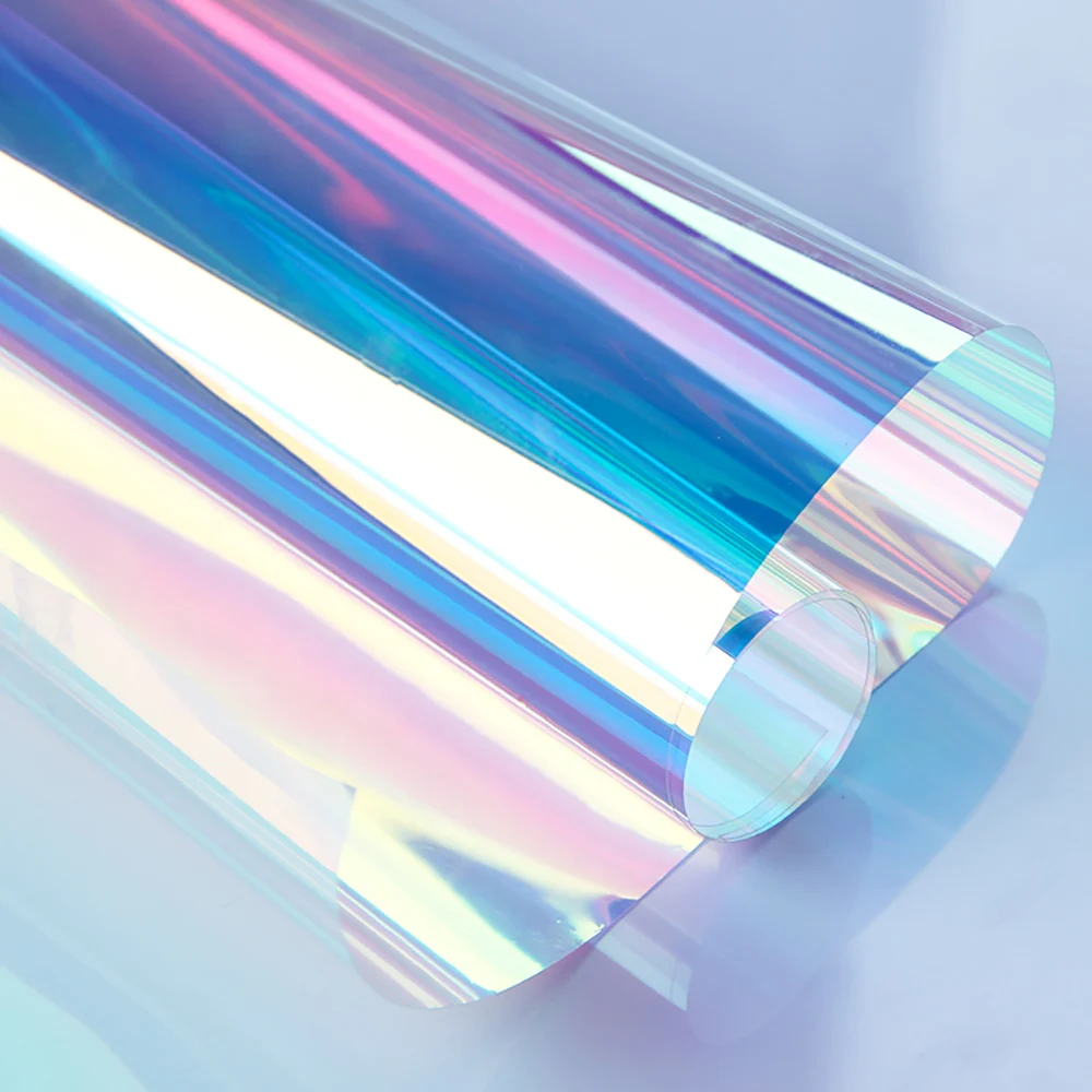 US $173.72 Rainbow Dichroic Decorative window filmSelfAdhesive Glare Heat Control Reflective Solar Tint Film Xmas Window Stickers Decal