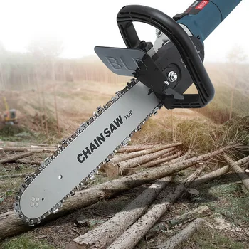 

11.5 inch Portable Chainsaw Bracket Replacement Electric Angle Grinder Chain Saw Blade Set Chain Saw Woodworking Power Tools