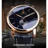 Forsining Simple Men Mechanical Watch Automatic Sub Dial Black Ultra-thin Analog Genuine Leather Band Wristwatch Horloge Mannen ► Photo 2/6