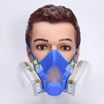 

Anti-saliva Dust-proof Half Face Respirator Dust Gas Mask Face Face recyclable Respirator Set Facepiece Defense Spray Painting