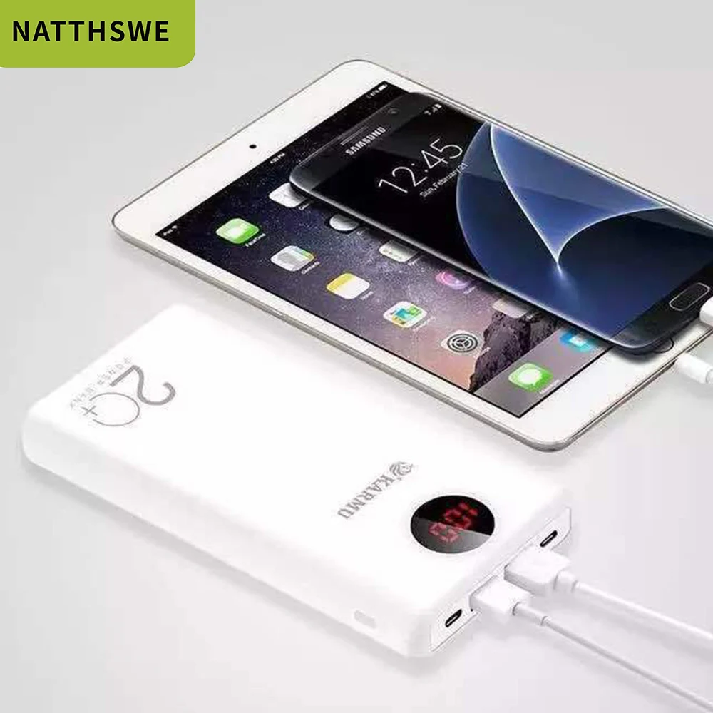 NATTHSWE 20000 мАч Внешний аккумулятор для iPhone samsung huawei type C PD Быстрая зарядка + быстрая 3 0