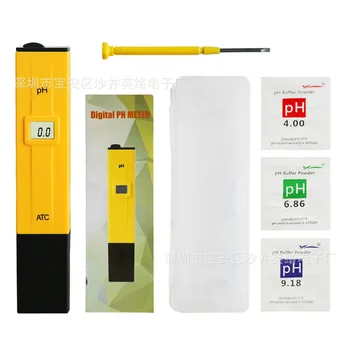 

50 PCS By DHL Ph Meter Tester Automatic Temperature Compensation For Aquarium Pool Water Lcd Pen Monitor