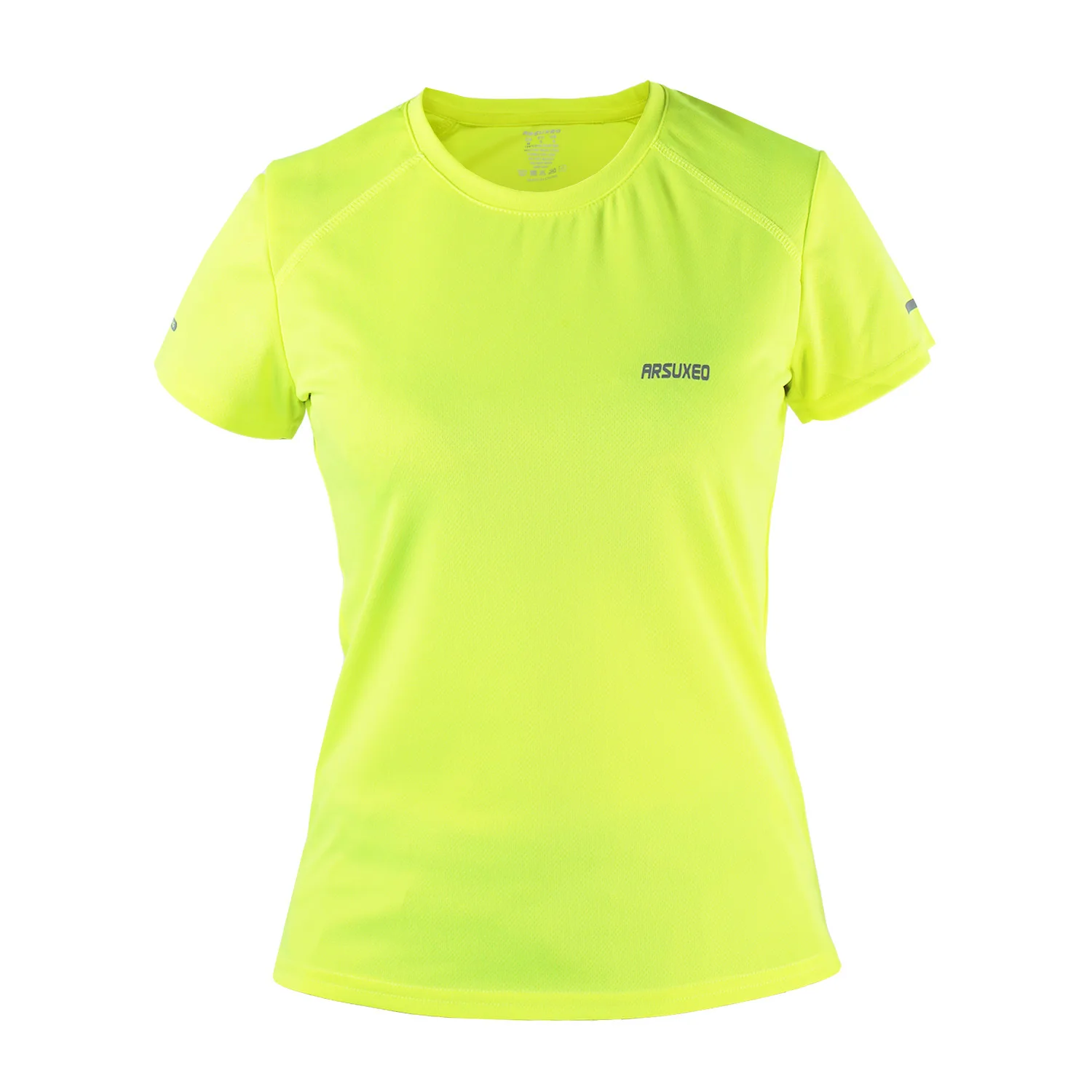 Women Green ARSUXEO, футболки для бега, для мужчин и женщин, короткий рукав, спортивный костюм, для спортзала, кроссфита, фитнеса, футбола, Джерси, тренировочная футболка, для бега, Спортивная рубашка - Цвет: Women Green