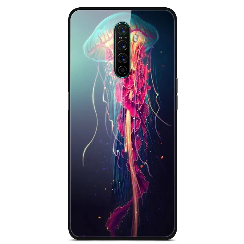 Для OPPO Realme X2 Pro Чехол из закаленного стекла чехол жесткая задняя крышка для телефона для OPPO Realme X2 Pro TPU бампер чехол s для RealmeX2 Pro - Цвет: 53