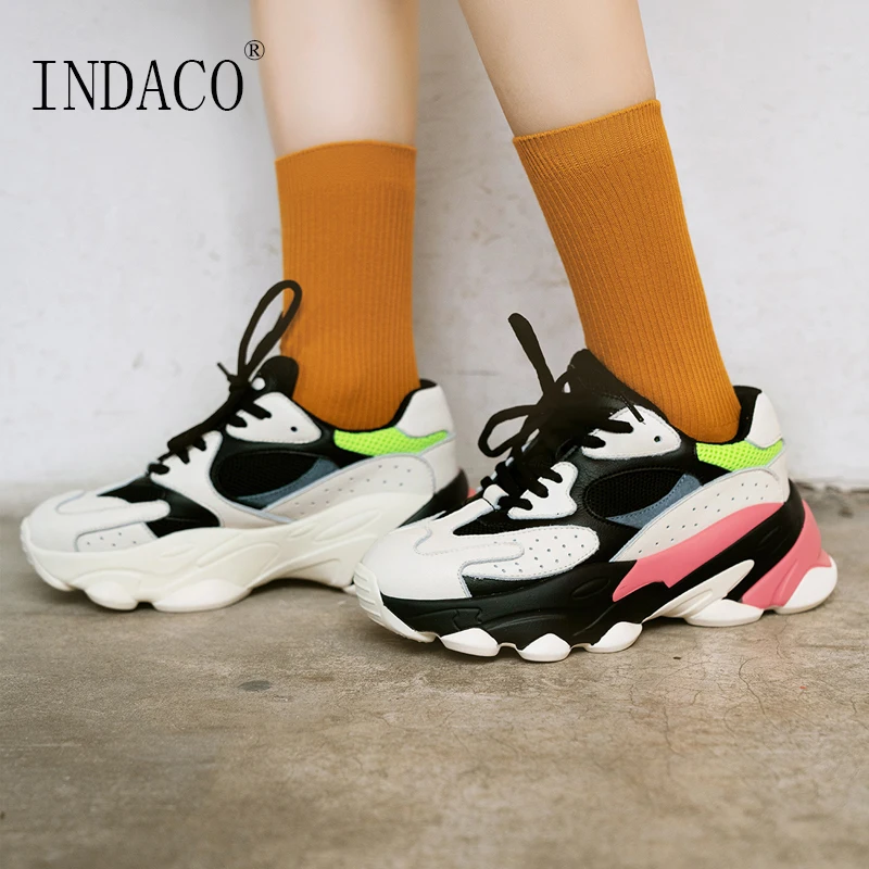 

Womens Sneakers Platform Woman Shoes Sneakers Leather Off White Shoes 6cm