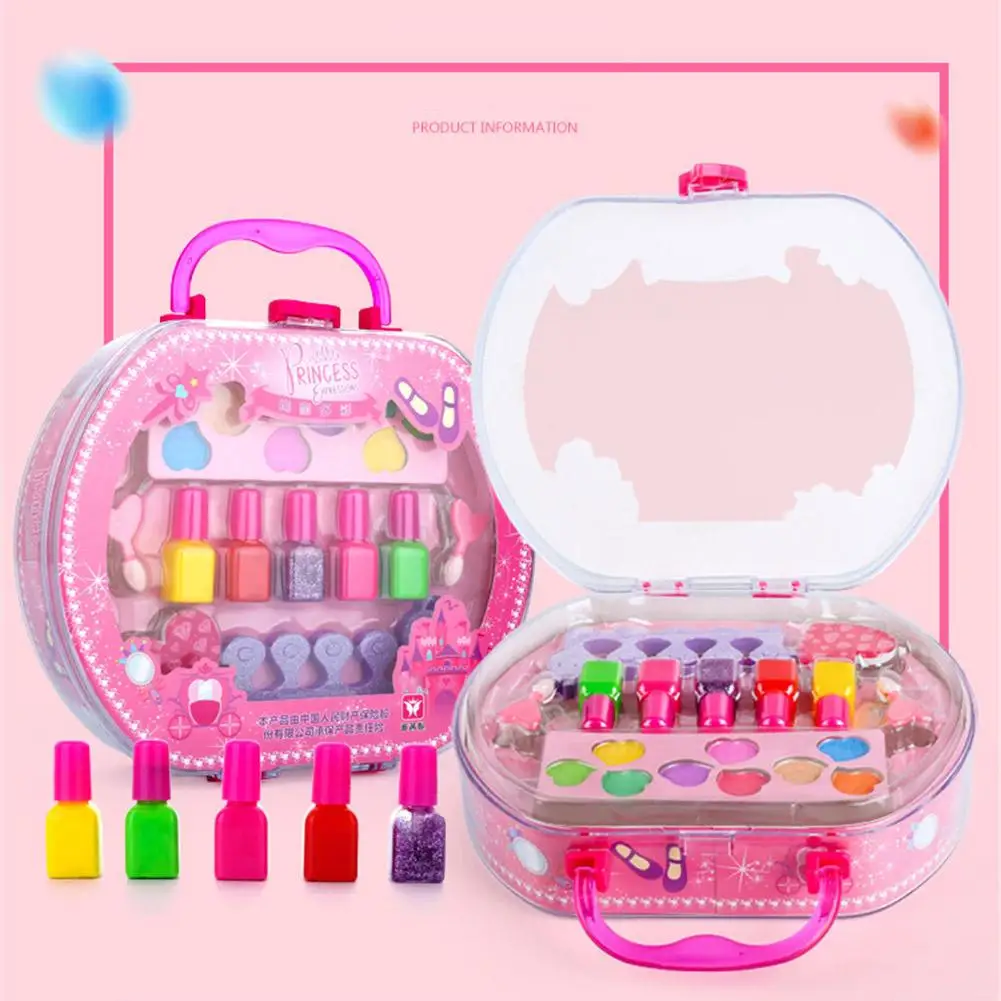  Children's Makeup Cosmetics Toy Tote Bag Storage Princess Stage Show Little Girl Nail Polish