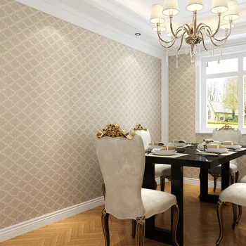 

Environmental Protection Non-woven Fabric Plain Diamond Lattice Living Room TV Background Solid Colorcheckered Bedroom Wallpaper