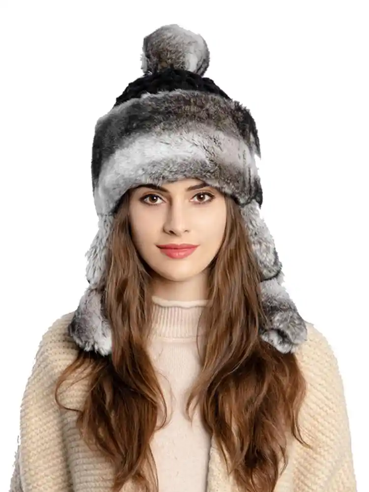 fluffy hat with ears