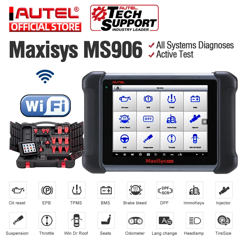 Autel MaxiSys MS906 автомобильный диагностический Системы мощный чем MaxiDAS DS708 & DS808