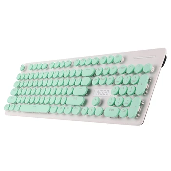 

N520 Keyboard and Mouse Set, 2.4G Wireless Keyboard and Mouse, 104-Key Punk Retro Mechanical Feel Keyboard and Mouse