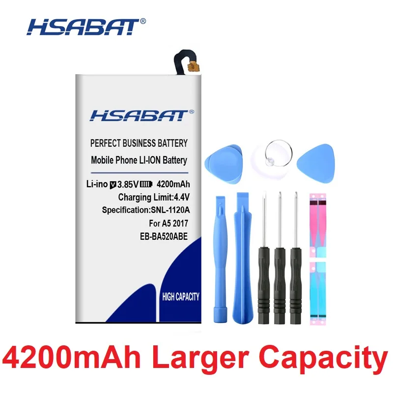 HSABAT 4200 мА/ч, EB-BA520ABE для samsung A5 A520 SM-A520F SM-A520F/DS SM-A520K SM-A520L SM-A520S Батарея