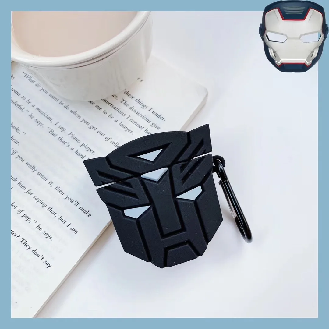 Беспроводная bluetooth-гарнитура коробка для Airpods трансформаторы Galaxy YS 3D Optimus Prime Decepticons силиконовая игрушка чехол для Airpods 1 2