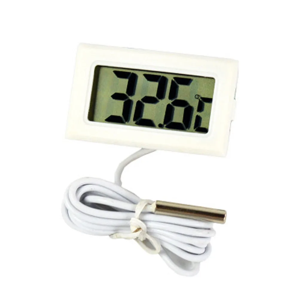 Термометр высокого качества по Цельсию цифровой термометр аквариумный холодильник автомобильный процессор тепловой диффузор датчик температуры - Цвет: Белый