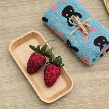 

3Pcs Wood Dinner Plate Western Food Dessert Serving Tray Bread Fruit Holder Dessert Snack Dish Organizer Storage Plate