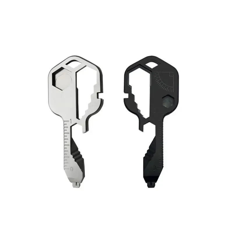 

24 In 1 Multi Screwdriver Repair Tool Stainless Steel Multi-Tool Key Shaped Pocket Tool For Keychain With Bottle Opener