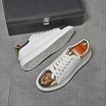 

Europe Station Wild Men's Shoes Hip-hop Korean Increase Inside White Platform Casual Shoes Autumn Winter New Fashion Men Shoes