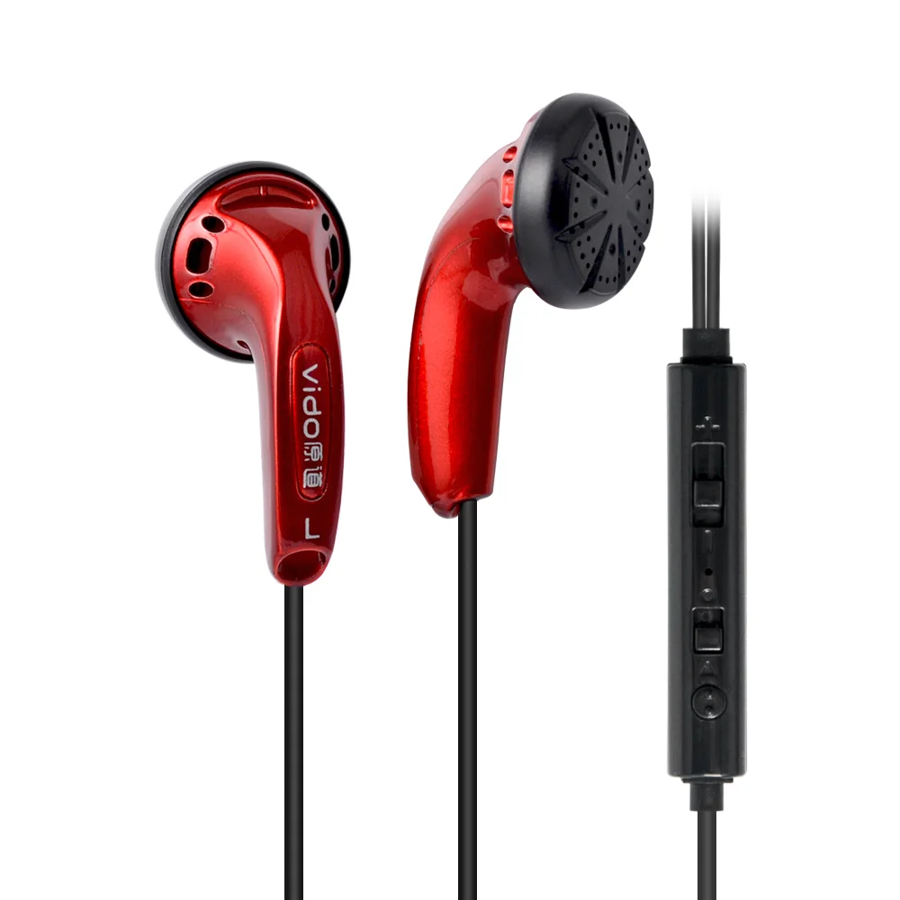 Red with mic NICEHCK vido 3,5 мм вкладыши 32 Ом Динамический драйвер DJ HIFI гарнитура бас вкладыши MX500 для vido Pad MX500 PK2 EB2 ME80 B40 затычки для ушей - Цвет: Red with mic