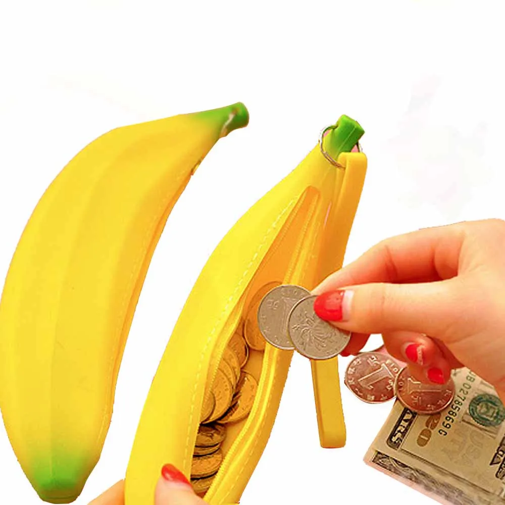 Для женщин кошелек прекрасные силиконовые портмоне банан многофункциональные Кошельки Мини Кошелек на молнии ключ держатель Porte monnaie femme# N