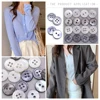30pcs/lot 12mm white grey Natural Shell Sewing Buttons Color Mother of Pearl MOP Round Shell Button garment Sew Accessories DIY 6