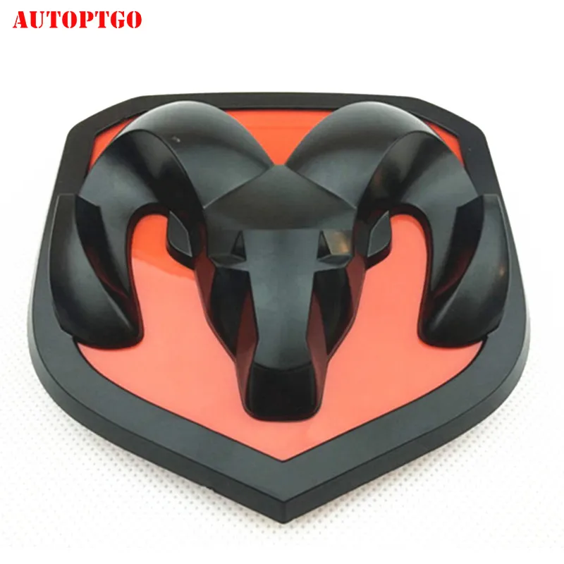 Black Red Автомобильный Стайлинг передняя решетка 3D голова Овцы логотип эмблема значок Dacel наклейка для Dodge Challenger caliber путешествие ram 1500 Rebel - Цвет: Black Red