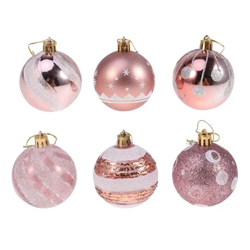 

24Pcs 6cm Christmas Balls Durable Creative Delicate Portable Christmas Tree Ornaments Hanging Decoration for Ball Party Prom A50