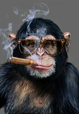 Modern-Animal-Art-Smoking-Monkey-Canvas-Painting-Wall-Art-Posters-Prints-Wall-Pictures-for-Living-Room (5)