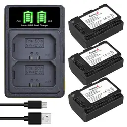 3Pc for Sony a7 iii 2280mAh NP-FZ100 NPFZ100 NP FZ100 Battery Bateria + Charger for Sony A9 A7RIII A7R3 ILCE-7RM3 A7RM3