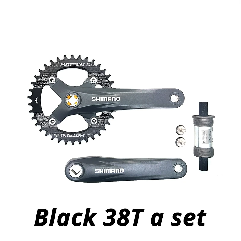 38T Black a set 1x9S 9 speed acera FC-M391 M391 велосипедная рукоятка с 4 вида цветов мотсув цепь MTB Горный Цикл цепь колеса 32T 34T 36T 38T - Цвет: 38T Black a set