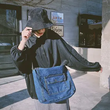 

Women Girls Denim Handbag Shoulder Lady Crossbody Bag Tote Messenger Satchel Pur F42A
