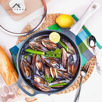 

Deep non stick frying pan skillet thickening pressure casting health multifunctional household induction cooker omelet pat