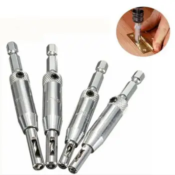 

4x High Speed Steel Hole Puncher Tool Center Drill Bit For Woodwork Door Hinges