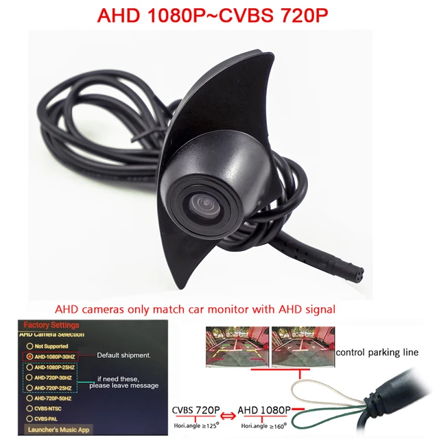 Hd Ahd 1080p Logo Fisheye Car Front View Camera For Toyota Prado