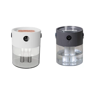 

Double Spray Nozzle Humidifier 4000MAH Battery Mini Diffuser Ultrasonic Mute Desktop Humidifier LED Display