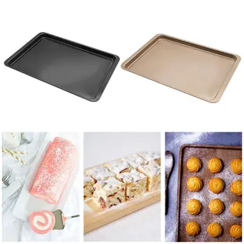 

Carbon Steel Rectangle Pan Mold Baking Cookies Muffin Toast Bread Tray DIY Non Stick Large Cake Bakeware