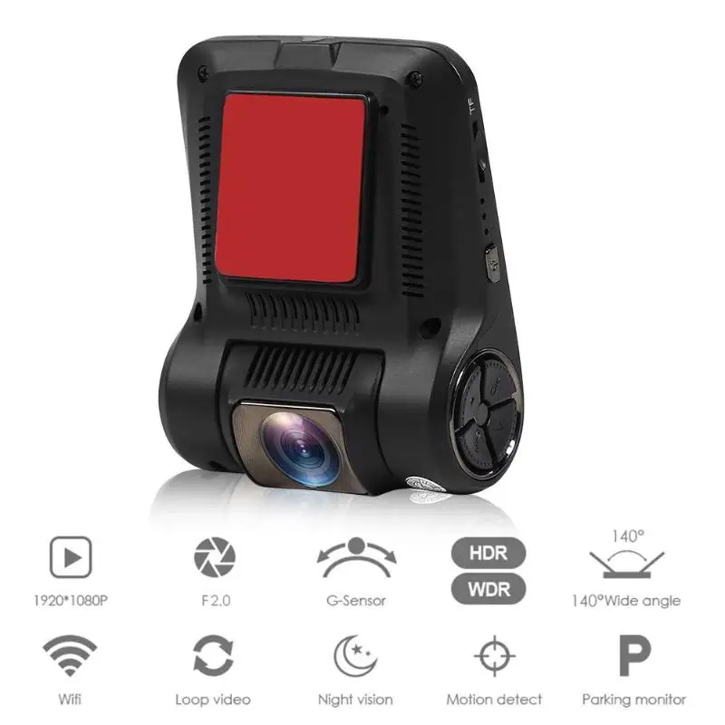 FHD 1080p WiFi Автомобильный видеорегистратор Камера 140 градусов объектив Dashcam WDR инфракрасное ночное видение Novatek 96658 монитор цифровой видеорегистратор