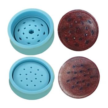 

Crystal Epoxy Resin Mold Tobacco Grinder Leaf Herbal Herb Smoke Spice Crusher Silicone Mould DIY Crafts Baking Tools