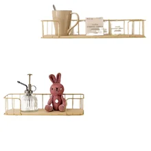 Nordic Punch-free Kitchen Storage Rack Dish Rack Wall Hook Rack Shelves Bathroom Accessories Decorative Wall Shelf