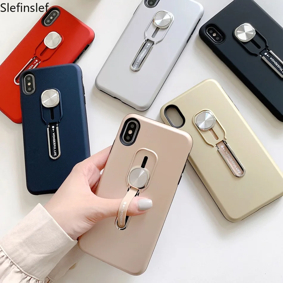 

Floop Case For Samsung Note 10 S10 S9 S8 Plus A50 A30 M20 M10 M30 A750 Finger Loop Strap Cover Hide Stand Holder Adsorption Case
