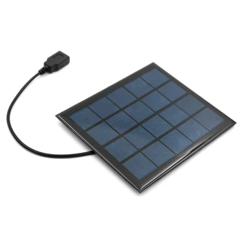 

Solar Panel 2W 2.5W 5V USB Output Battery Charger Voltage Regulator Mobile Phone Power Bank DC 5.5*2.1 Solar Cell