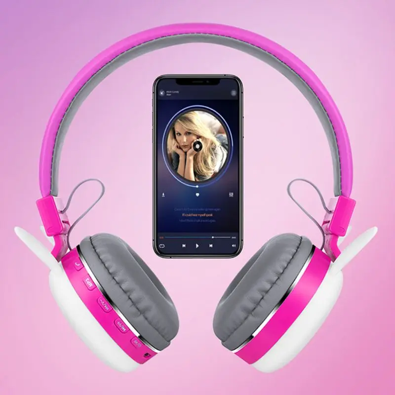 Wireless Music Headset Cartoon Blueooth Headphones Cat Rabbit Cute Animal Gaming Headset