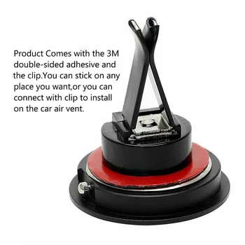 

Auto Car Clock Interior Black Chrome Metal Air Vent Analog Watch Decor